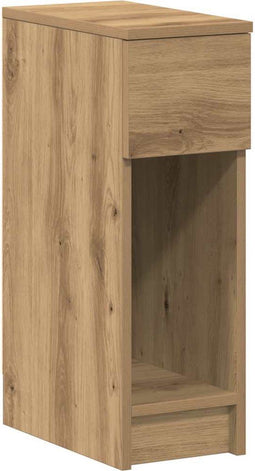 vidaXL - Nachtkastje - met - lade - 20x36x60 - cm - artisanaal - eikenkleurig