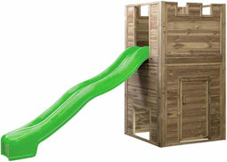 Houten Speeltoren Lancelot (SwingKing) | Speeltoren met Glijbaan voor Buiten in de Tuin | FSC Hout - Glijbaan Appelgroen