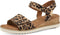 Tamaris Essentials - Sandalen met hak - Klittenbandsluiting - Leopard - Maat 38