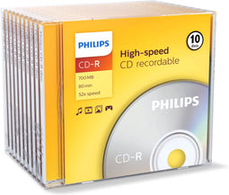 Philips CD-R 80Min - 700MB - 52x - Jewelcase (10 stuks)