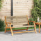 vidaXL - Ligbank - Beige - 76x122x73 - cm - Massief - Acaciahout