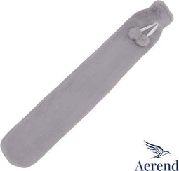 Aerend warmtekussen - Extra lange warmwaterkruik 2,5 liter - Fleece hoes