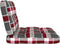 vidaXL - Palletkussens - 2 - st - ruitpatroon - stof - rood