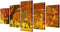 vidaXL - Canvas - muurdruk - print - set - esdoorn - 200 - x - 100 - cm