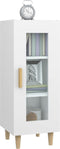 vidaXL - Dressoir - 34,5x34x90 - cm - bewerkt - hout - hoogglans - wit