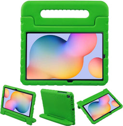imoshion Tablet Hoes Kinderen Geschikt voor Samsung Galaxy Tab S6 Lite (2024) / Tab S6 Lite (2022) / Tab S6 Lite - imoshion Kidsproof Backcover met handvat - Groen /Groen