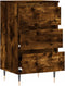 vidaXL - Dressoir - 40x35x70 - cm - bewerkt - hout - gerookt - eikenkleurig