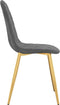 vidaXL - Eetkamerstoelen - 2 - st - fluweel - donkergrijs