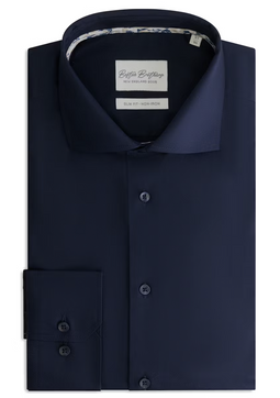 Boston Brothers - Business Overhemd - Slim Fit Wide Spread - Maat 39 - Navy