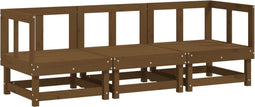 vidaXL - 3-delige - Loungeset - massief - grenenhout - honingbruin