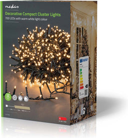 Nedis Kerstverlichting - Compacte cluster - 700 LED's - Warm Wit - 14.00 m - Licht effecten: 7 - Binnen & Buiten