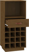 vidaXL - Wijnkast - 45x34x100 - cm - massief - grenenhout - honingbruin