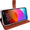 Valenta iPhone 15 - Book Case - Handgemaakt leer - Bruin