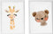 Bladen Crochetts 30 x 42 x 1 cm Beer Giraf 2 Onderdelen