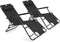 909 Outdoor Ligbed Stoel - Opvouwbaar - Verstelbaar - Zwart (2 stuks)