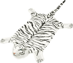 vidaXL - Tijgervloerkleed - pluche - 144 - cm - wit