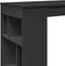 vidaXL - Bartafel - met - rekken - 102x50x103,5 - cm - bewerkt - hout - zwart
