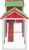 vidaXL - Kippenhok - 193x65x117 - cm - massief - grenenhout - rood