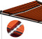 vidaXL - Luifel - handmatig - uittrekbaar - met - LED - 350x250 - cm - oranje - en - bruin