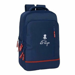 El Pulpo - Schoolrugzak - USB verbinding - Marineblauw 29 x 44 x 15 cm