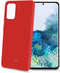 Celly Feeling - Back Cover - TPU - Microfiber - Rood - Geschikt voor Samsung Galaxy S20