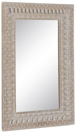 Wandspiegel Wit Natuurlijk Verticaal 71,1 x 5,1 x 101,6 cm