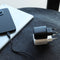 Mobiparts Wall Charger Dual USB-C/USB-A with Micro USB Kabel - Zwart