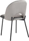 COVELO - Eetkamerstoel - Grijs - Fluweel