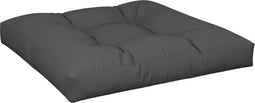vidaXL - Palletkussen - 70x70x12 - cm - stof - zwart