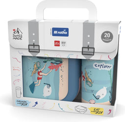 Rotho Lunchbox en Schoolbeker set To Go Memory Kids kids explorer girls