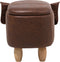 ELEPHANT - Hocker - Donkerbruin - Kunstleer