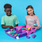 Kinetic Sand - Zeemeerminkoffer - 907g kinetisch zand met 7 gereedschappen - Groen Paars (1 stuk)