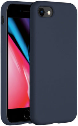 Accezz Liquid Silicone Backcover iPhone SE (2022 / 2020) / 8 / 7 - Schokabsorberend - Blauw