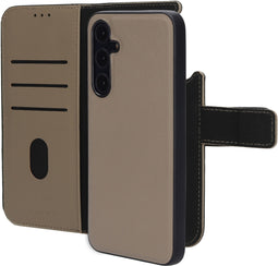 Mobiparts Leather - 2 in 1 Wallet Case - Uitneembare backcover - Taupe (2024)