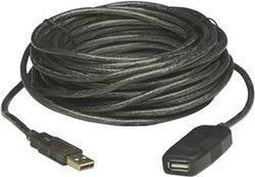 Manhattan 150248 - USB-kabel - USB 2.0 A Male naar USB 2.0 A Female - 10 m - Zwart