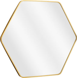 Mica Decorations Rossi - Wandspiegel - Hexagonaal - Goud - L80 x B71 cm