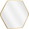 Mica Decorations Rossi - Wandspiegel - Hexagonaal - Goud - L80 x B71 cm