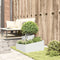 vidaXL - Tuinplantbak - Wit - 60x60x50 - cm - Staal