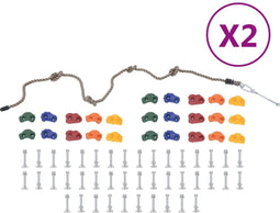 vidaXL - Klimstenen - 50 - st - met - touw - meerkleurig