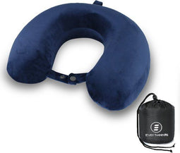 EverNeeds Nekkussen - U Vorm - Memory Foam - Navy Blue