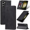 Podec Samsung Galaxy S23 - Hoesje met Pasjeshouder - Anti-Shock met Screenprotector - Zwart