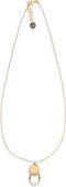 Scmyk NG-276 A - Kogel ketting met parelmoer druppel - Goudkleurig