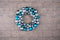 Christmas Gifts Kerstkrans Blauw 36 CM - Deurkrans met 55 Kerstballen - Kunststof