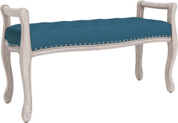 vidaXL - Bankje - 110x45x60 - cm - fluweel - blauw