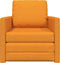 vidaXL - Vloersofa - Bed - 2-in-1 - Donker - Geel - 74x77x81 - cm - Stof
