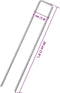 vidaXL - Grondharingen - 50 - st - U-vormig - 20x4 - cm - gegalvaniseerd - staal