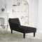 vidaXL - Chaise - longue - met - rechterarmleuning - fluweel - zwart
