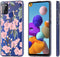 iMoshion Hoesje Geschikt voor Samsung Galaxy A21s Hoesje Siliconen - iMoshion Design hoesje - Roze / Transparant / Cherry Blossom