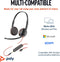 Poly Blackwire 3225 - Stereo Headset - USB-A/USB-C - Zwart