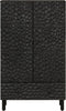 vidaXL - Hoge - kast - 60x33x100 - cm - massief - mangohout - zwart